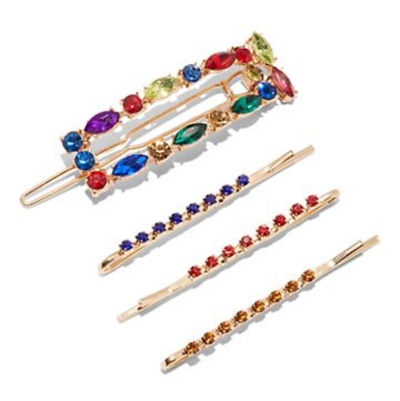 New York & Company Accessories - RELISTED Set of multi color gem hair pins